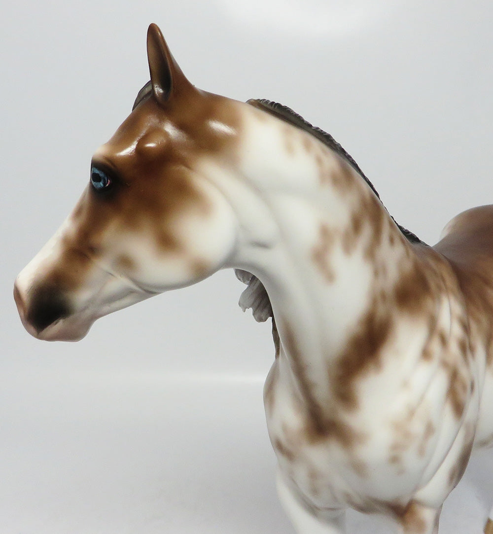 IAMA HEARTBREAKER-OOAK BAY GOING GREY SABINO ISH MODEL HORSE BY SHERYL LEISURE 7/28