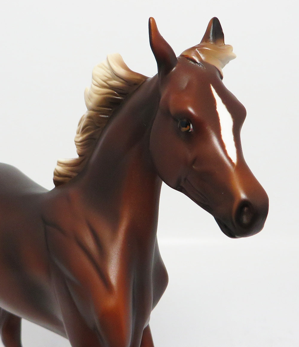 TULIP-OOAK CHOCOLATE PALOMINO YEARLING MODEL HORSE 8/1/17