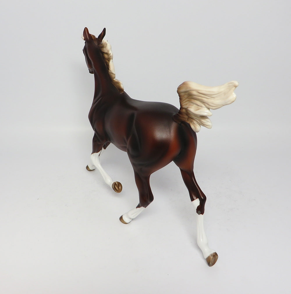 TULIP-OOAK CHOCOLATE PALOMINO YEARLING MODEL HORSE 8/1/17