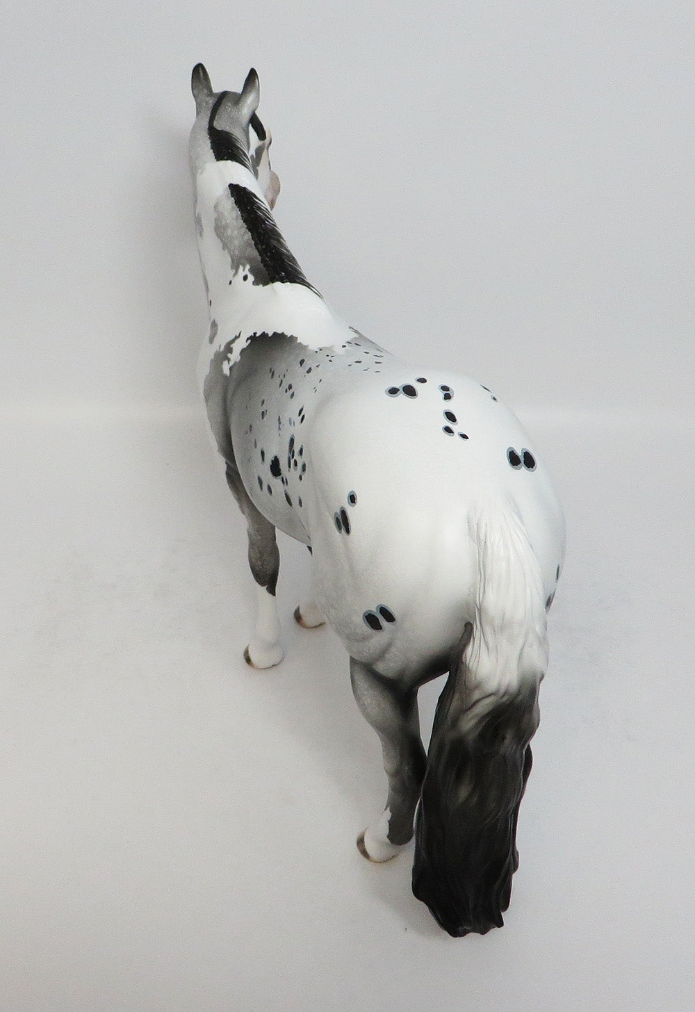 KINDA PRETTY-OOAK GREY PINTALOOSA ISH MODEL HORSE BY DAWN QUICK 3-1-18