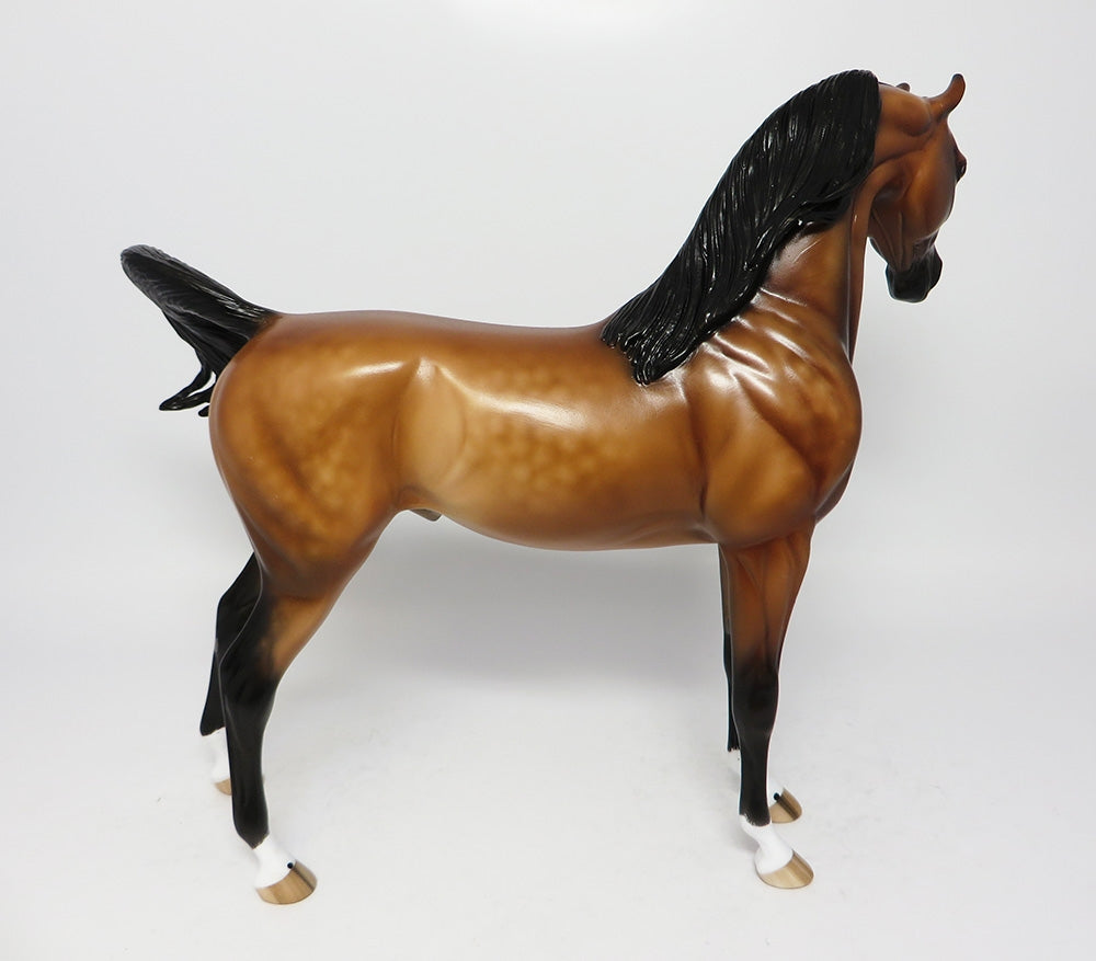 TEMKIN-OOAK GOLDEN DAPPLE BAY ARABIAN MODEL HORSE BY SHERYL LEISURE 8/2/17