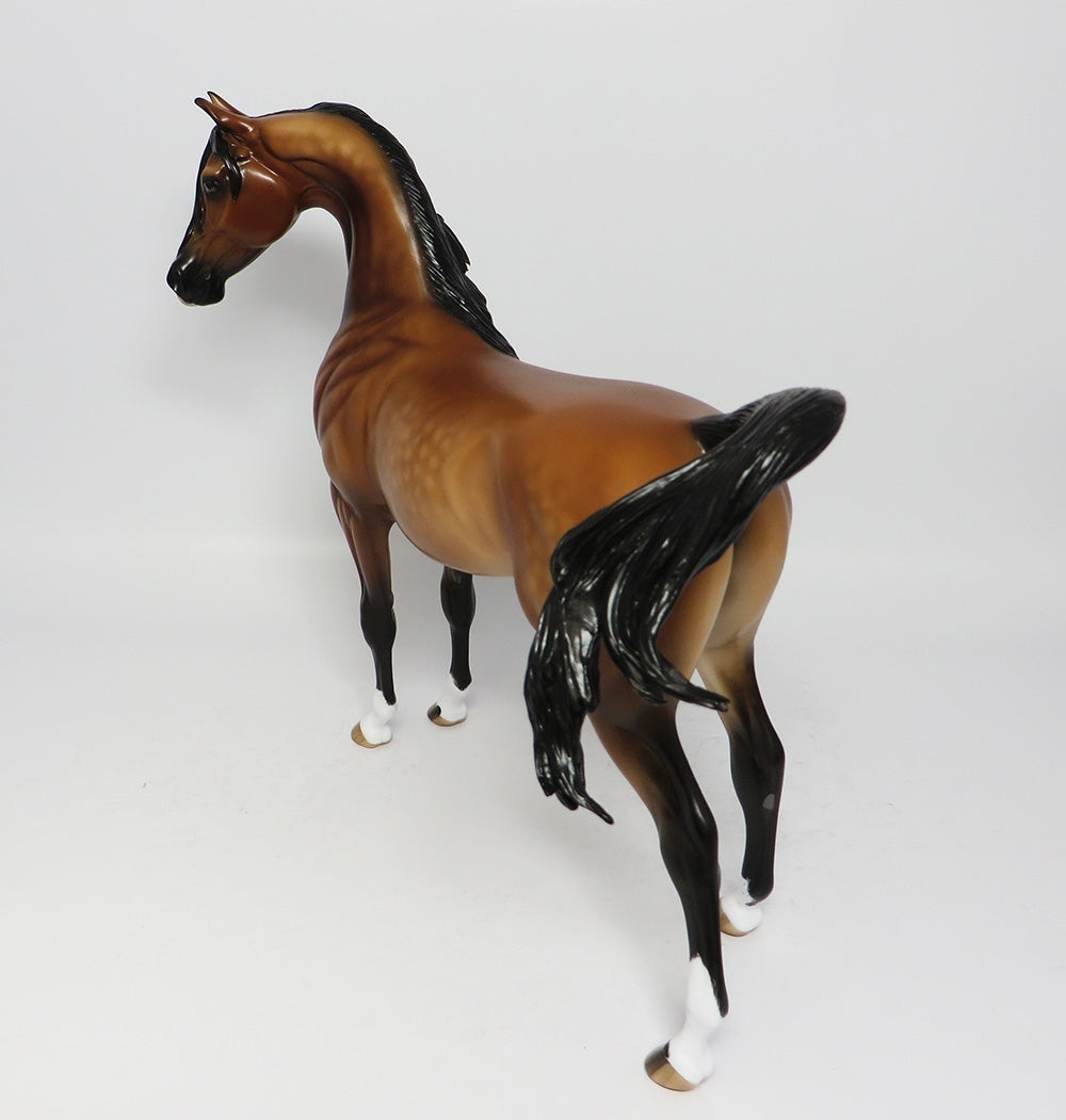 TEMKIN-OOAK GOLDEN DAPPLE BAY ARABIAN MODEL HORSE BY SHERYL LEISURE 8/2/17