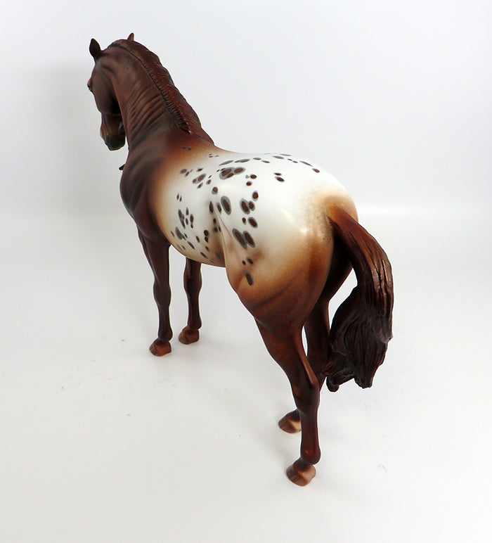 TYRION-OOAK CHESTNUT APPALOOSA ANDALUSIAN MODEL HORSE BY DAWN QUICK 2/14