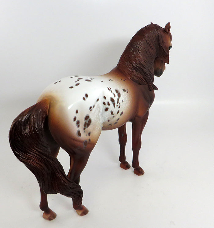 TYRION-OOAK CHESTNUT APPALOOSA ANDALUSIAN MODEL HORSE BY DAWN QUICK 2/14