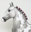 SHOT ME DOWN - OOAK GULLA PINTO TROTTING DRAFTER MODEL HORSE - 3/14