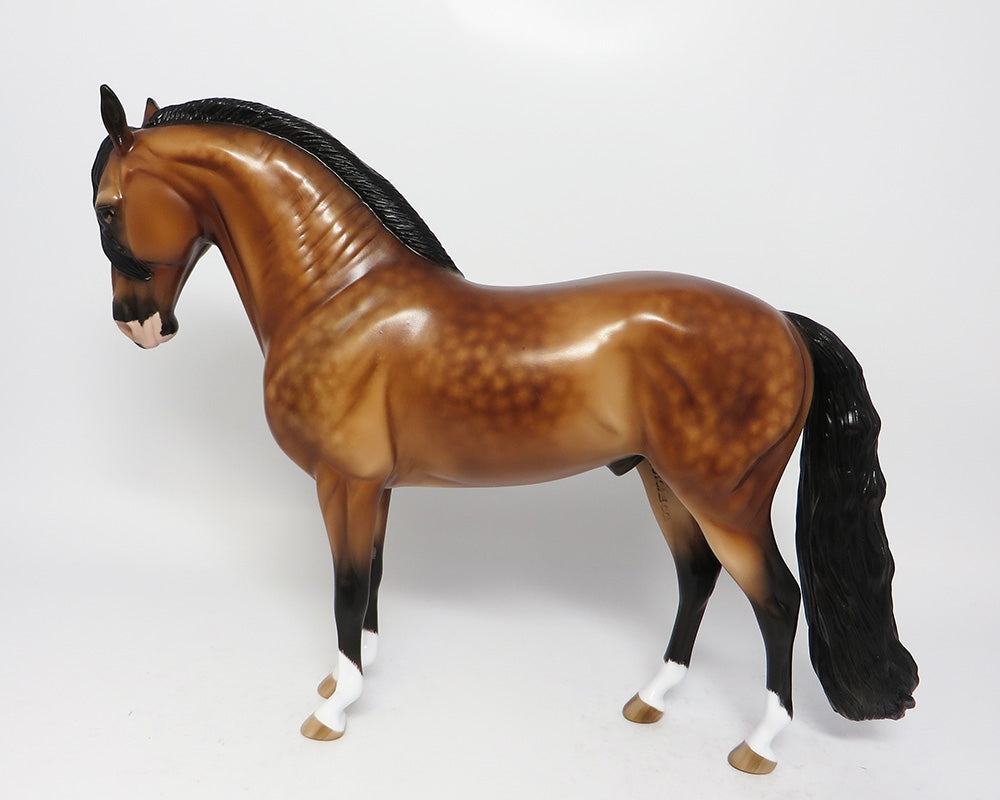MUSCADELLE-OOAK STAR DAPPLE BAY ANDALUSIAN MODEL HORSE BY SHERYL LEISURE 7/31/17