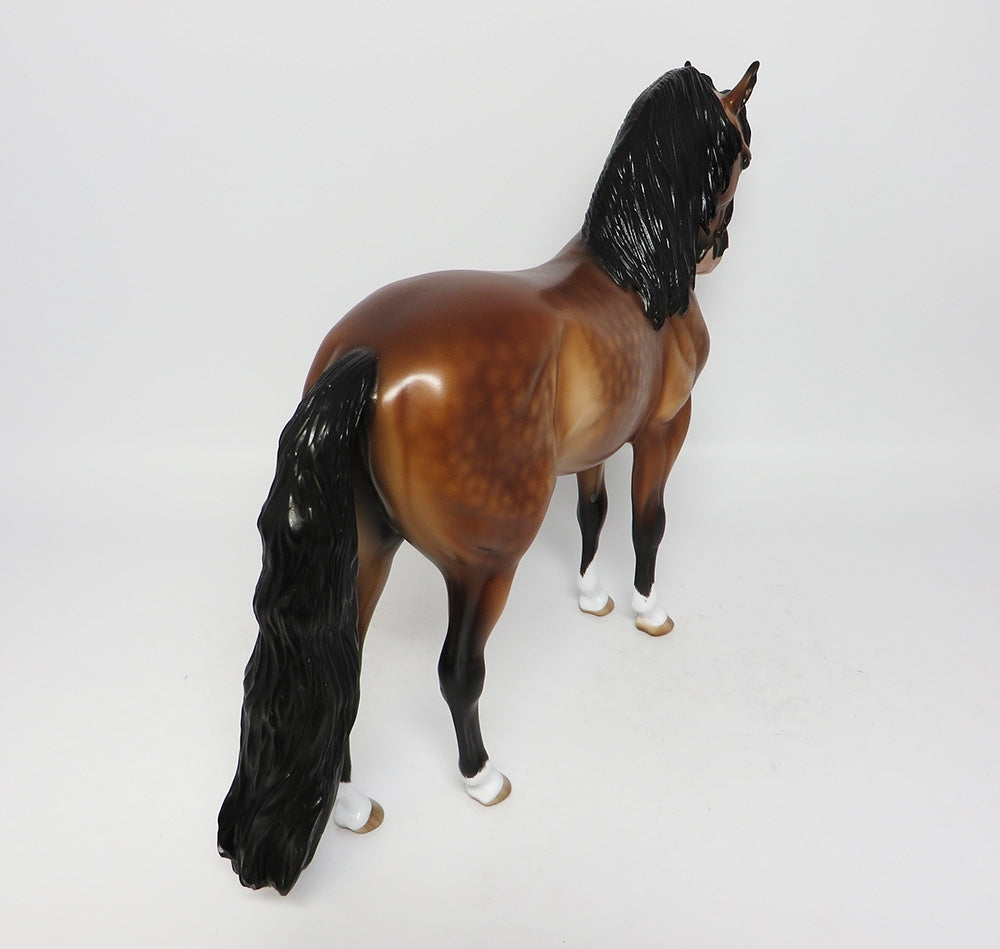 MUSCADELLE-OOAK STAR DAPPLE BAY ANDALUSIAN MODEL HORSE BY SHERYL LEISURE 7/31/17
