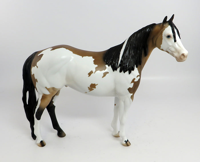 PARIS-OOAK BUCKSKIN PAINT ISH MODEL HORSE 2/13