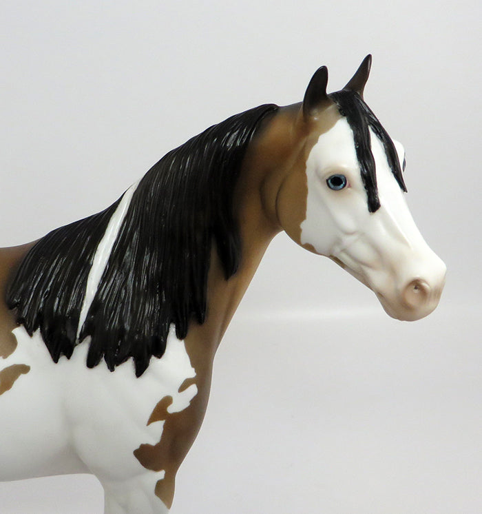 PARIS-OOAK BUCKSKIN PAINT ISH MODEL HORSE 2/13