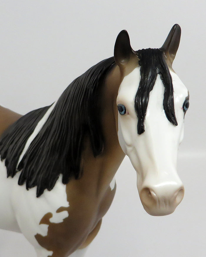 PARIS-OOAK BUCKSKIN PAINT ISH MODEL HORSE 2/13