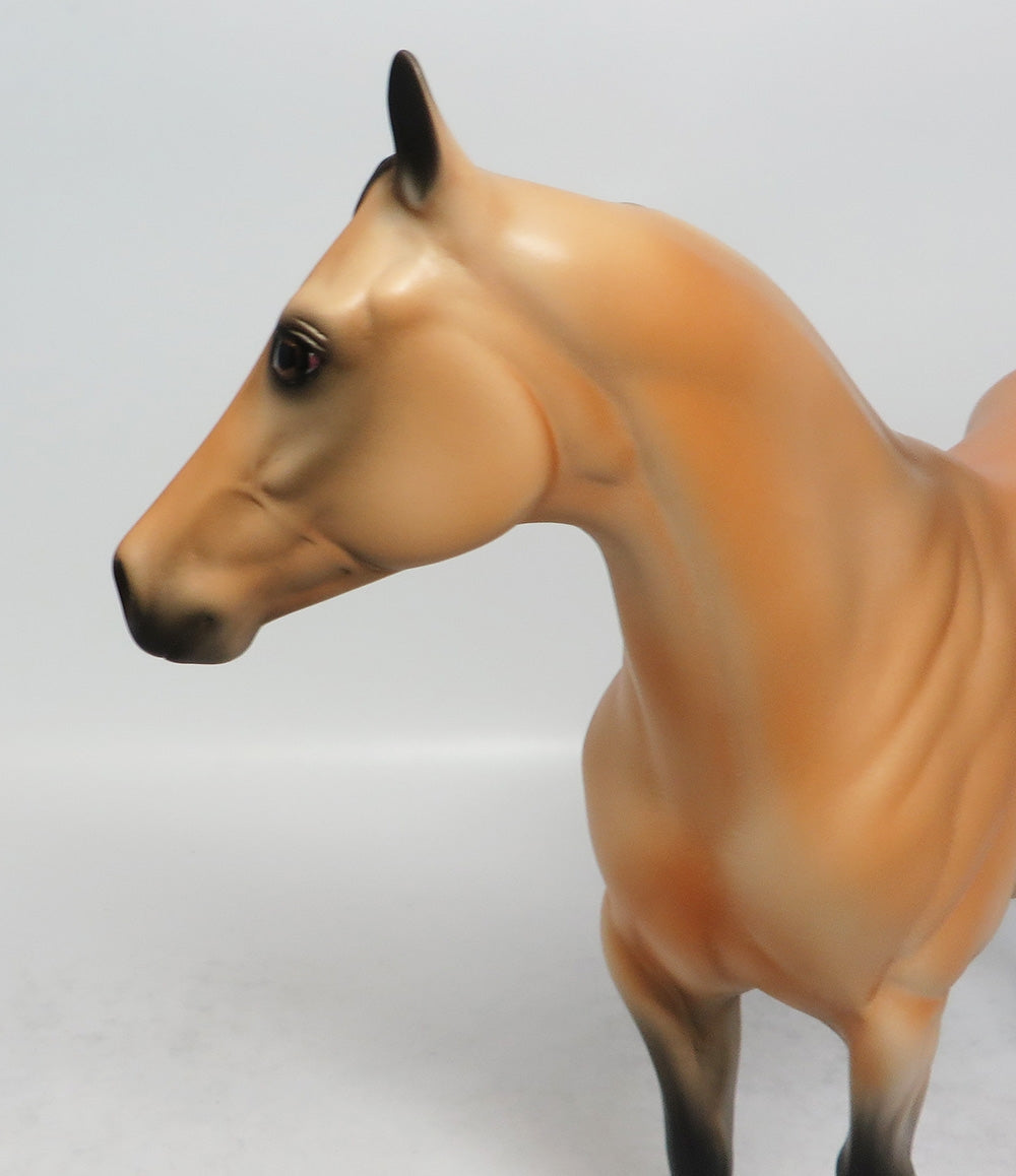 TROUBLE MAKER - OOAK BUCKSKIN ISH MODEL HORSE EA 2018