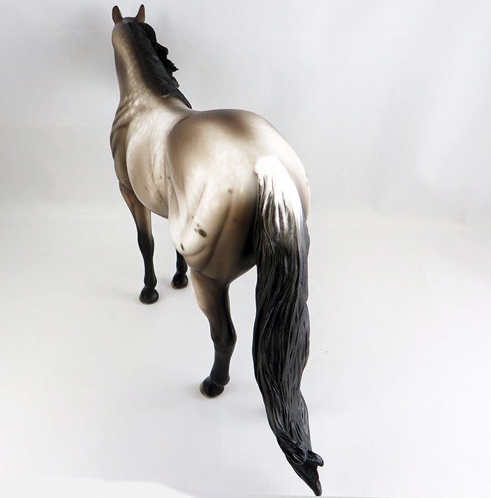 FLASH A ROCK-OOAK BAY ROAN APPALOOSA ISH MODEL HORSE BY SHERYL LEISURE 9/15