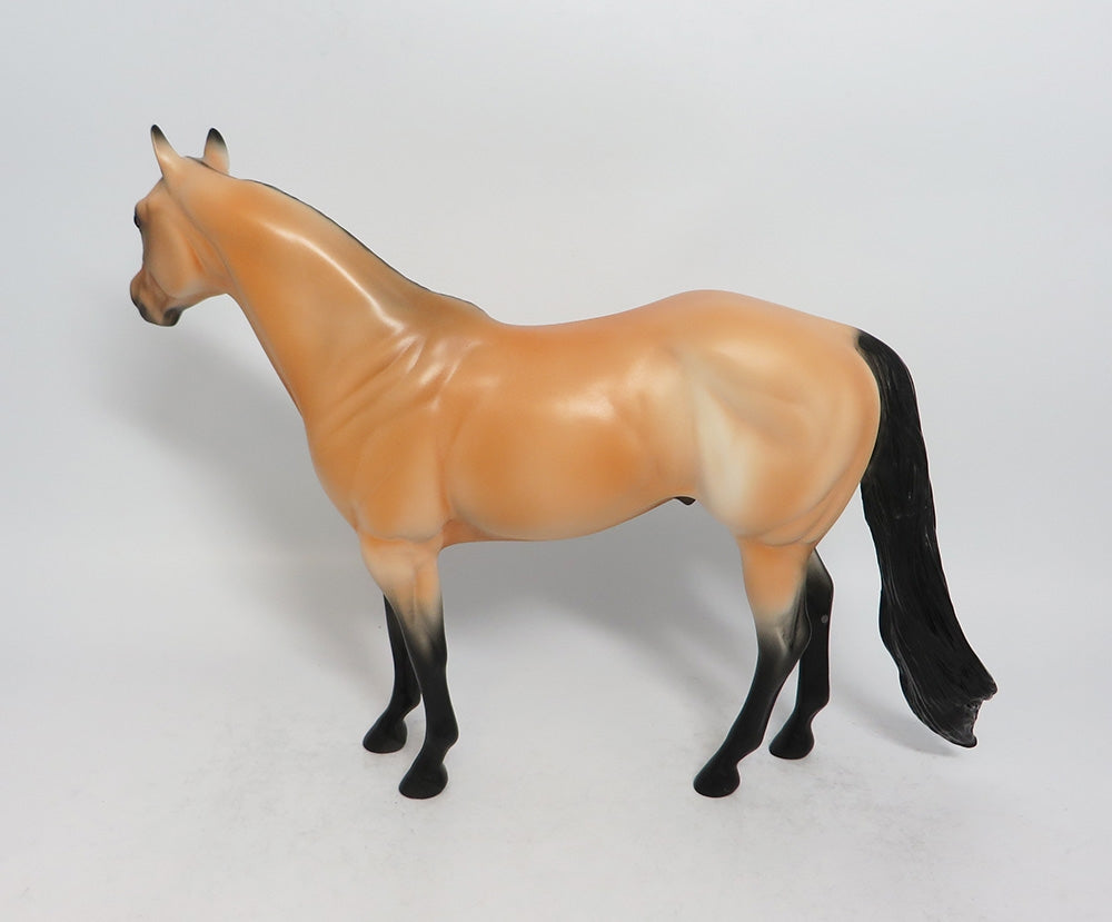 TROUBLE MAKER - OOAK BUCKSKIN ISH MODEL HORSE EA 2018
