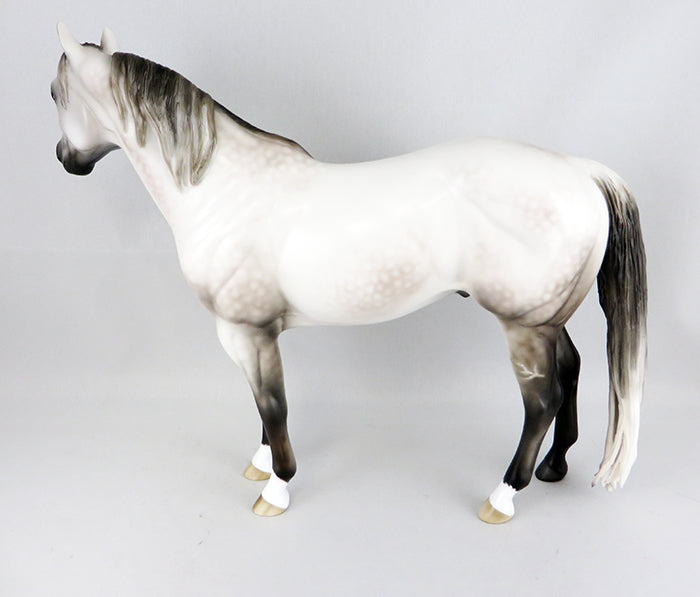 BIG MAC-OOAK ROSE DAPPLE GREY ISH MODEL HORSE BY SHERYL LEISURE 9/15