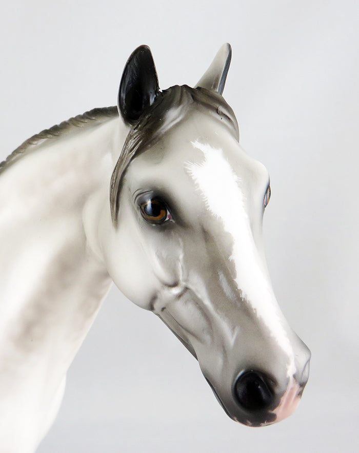 BIG MAC-OOAK ROSE DAPPLE GREY ISH MODEL HORSE BY SHERYL LEISURE 9/15