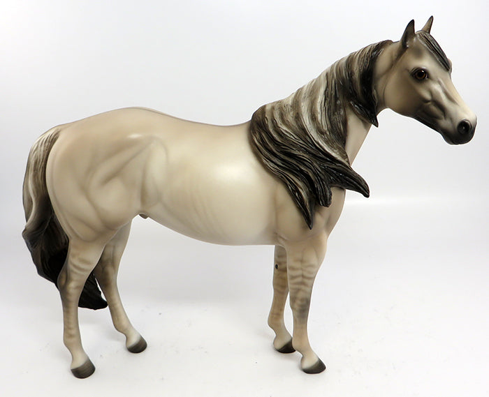 GIVE ME PEPPY CASH-OOAK BUTTERMILK BUCKSKIN ISH MODEL HORSE 2/13