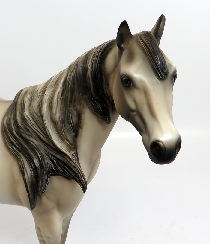 GIVE ME PEPPY CASH-OOAK BUTTERMILK BUCKSKIN ISH MODEL HORSE 2/13