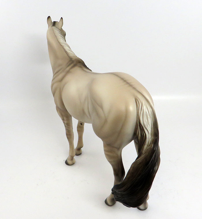 GIVE ME PEPPY CASH-OOAK BUTTERMILK BUCKSKIN ISH MODEL HORSE 2/13