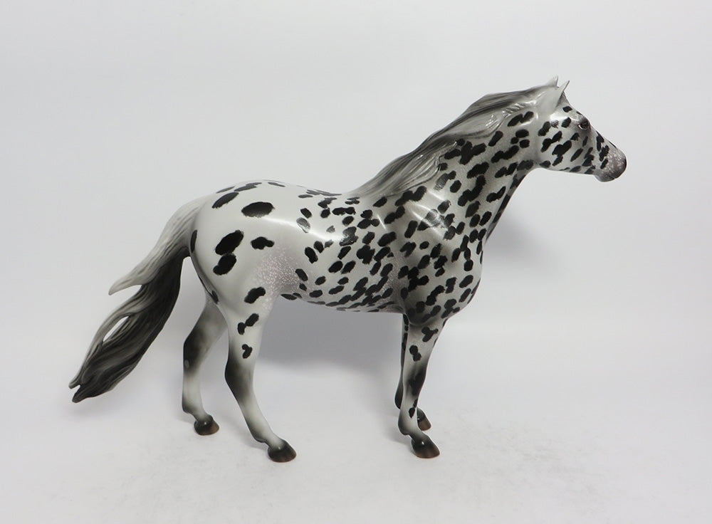 PEACE MIND-OOAK BLACK LEOPARD MUSTANG MODEL HORSE 3-9-18