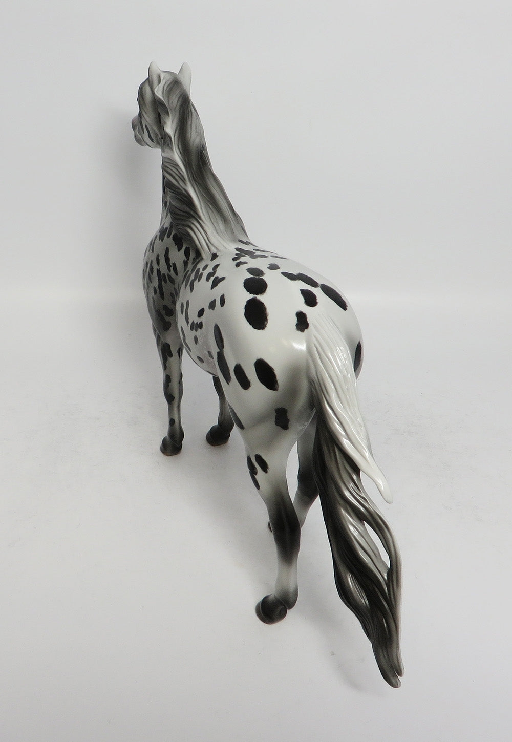 PEACE MIND-OOAK BLACK LEOPARD MUSTANG MODEL HORSE 3-9-18