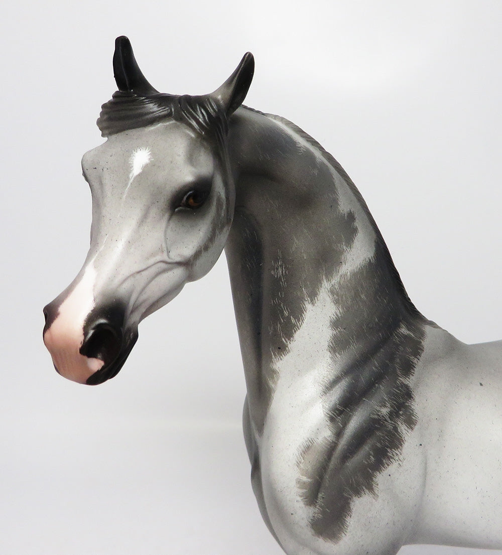 FALLEN TIMBERS-OOAK ETCHED EXTREME BLOODY ARABIAN MODEL HORSE 12-12-17