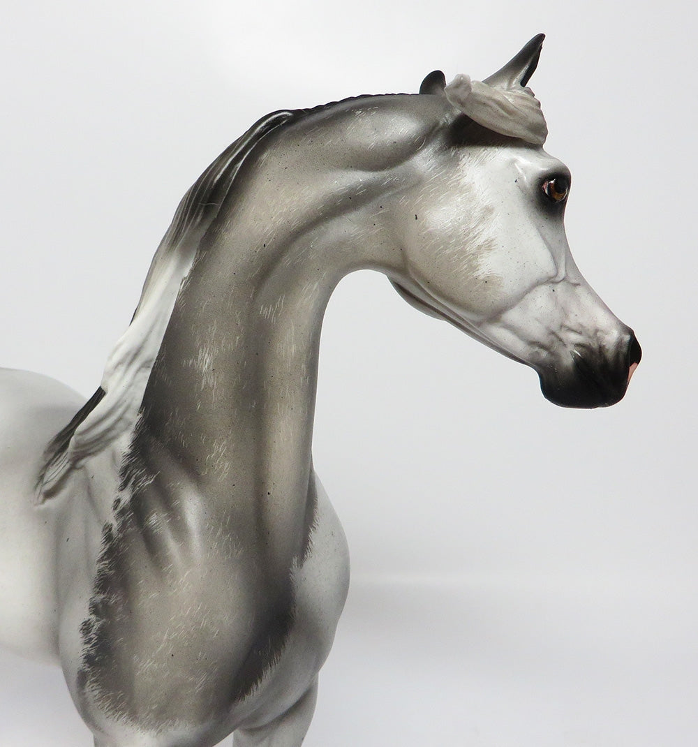 FALLEN TIMBERS-OOAK ETCHED EXTREME BLOODY ARABIAN MODEL HORSE 12-12-17