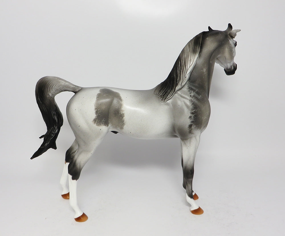 FALLEN TIMBERS-OOAK ETCHED EXTREME BLOODY ARABIAN MODEL HORSE 12-12-17