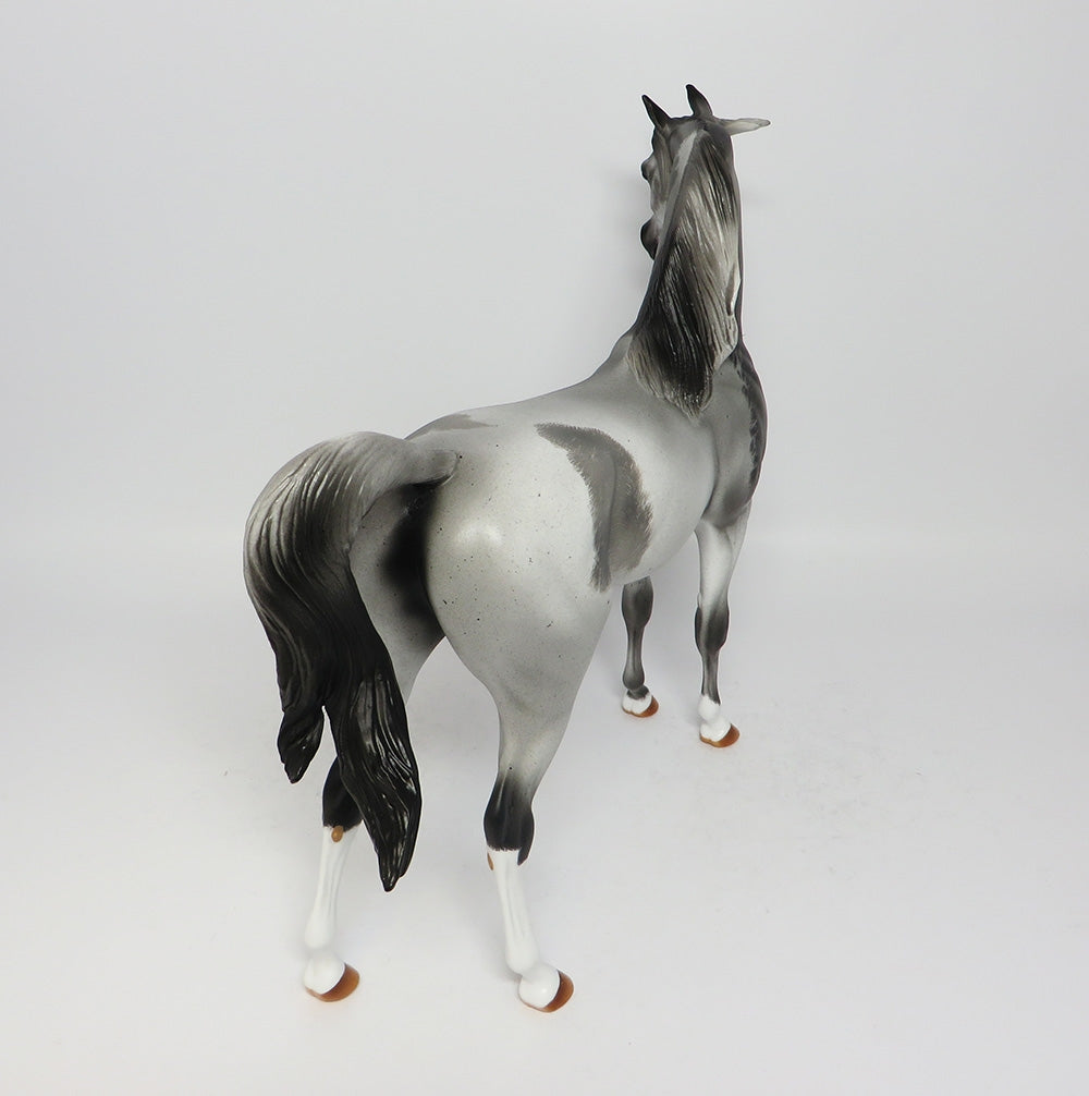 FALLEN TIMBERS-OOAK ETCHED EXTREME BLOODY ARABIAN MODEL HORSE 12-12-17