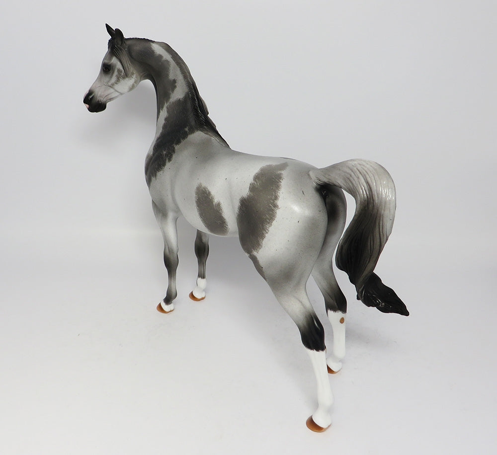 FALLEN TIMBERS-OOAK ETCHED EXTREME BLOODY ARABIAN MODEL HORSE 12-12-17
