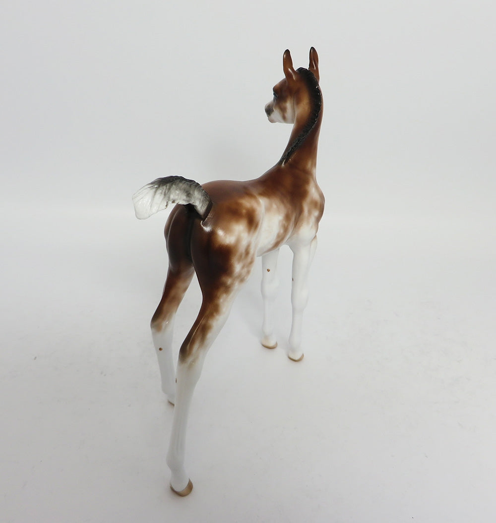BANANARAMA-OOAK BAY SABINO FOAL MODEL HORSE 7/28/17