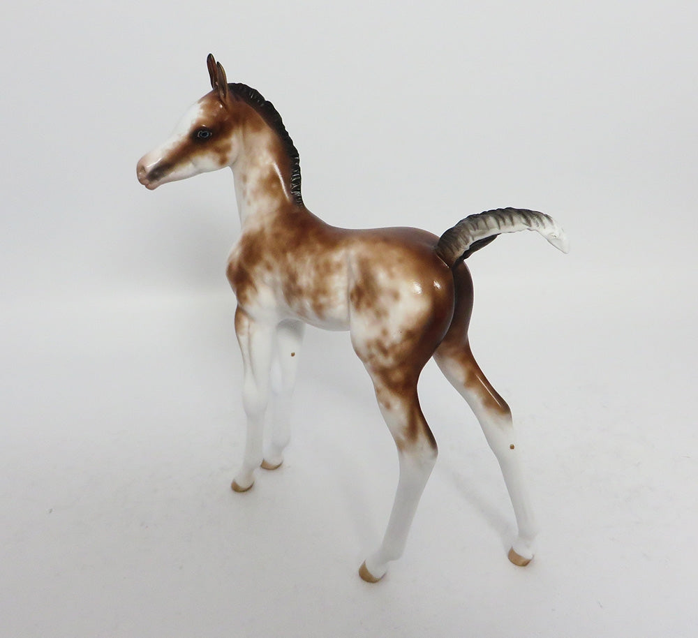 BANANARAMA-OOAK BAY SABINO FOAL MODEL HORSE 7/28/17