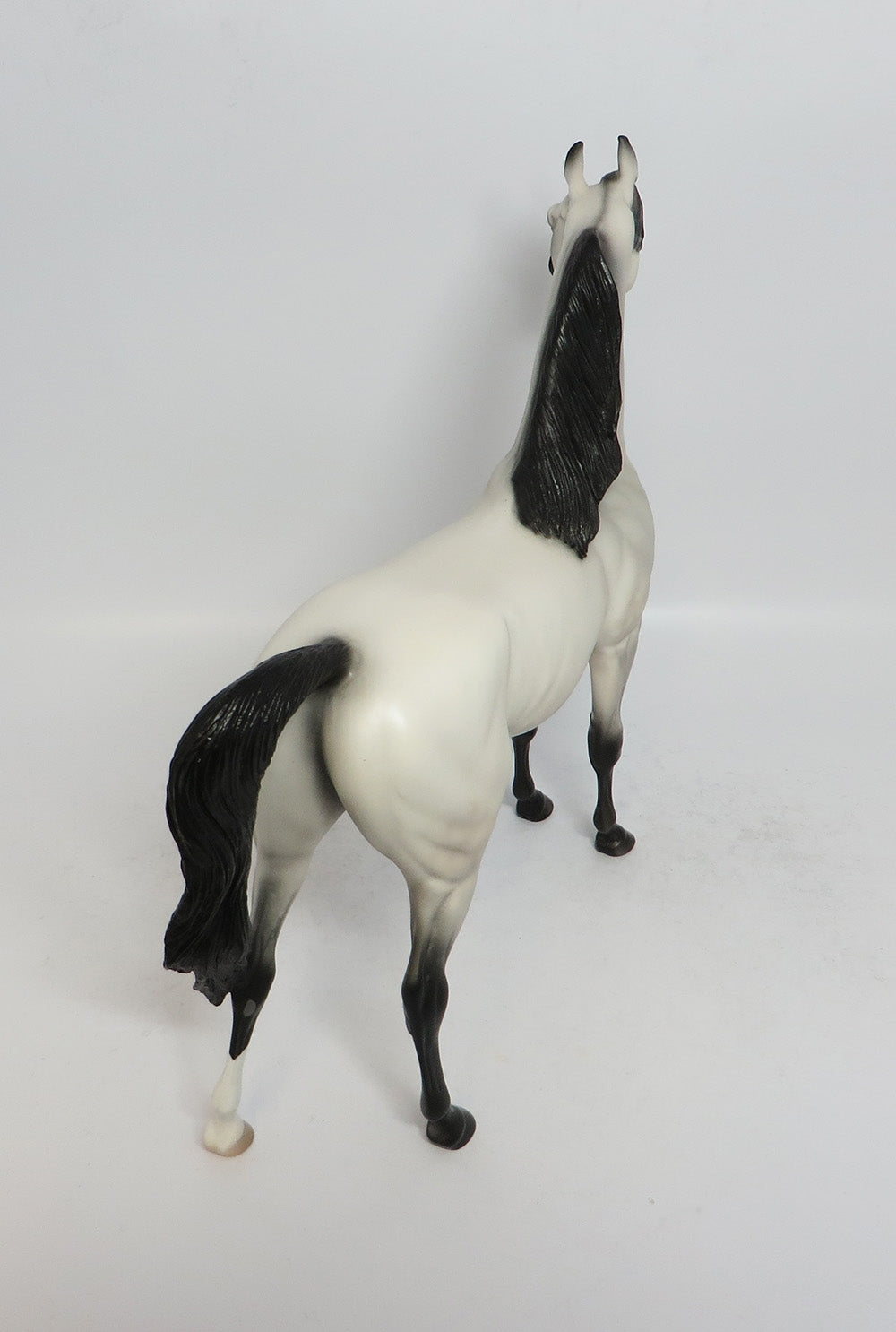 ANONYMOUS-OOAK NON CUSTOM GREY W/ BLACK POINTS ARABIAN MODEL HORSE EA 2018
