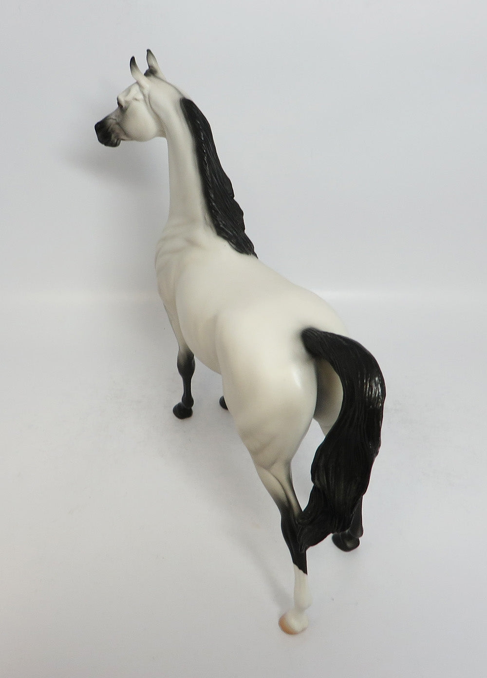 ANONYMOUS-OOAK NON CUSTOM GREY W/ BLACK POINTS ARABIAN MODEL HORSE EA 2018