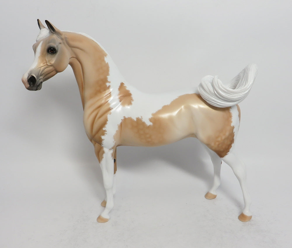 ONE THIN DIME-OOAK PALOMINO PAINT ARABIAN MODEL HORSE BY DAWN QUICK 3-9-18