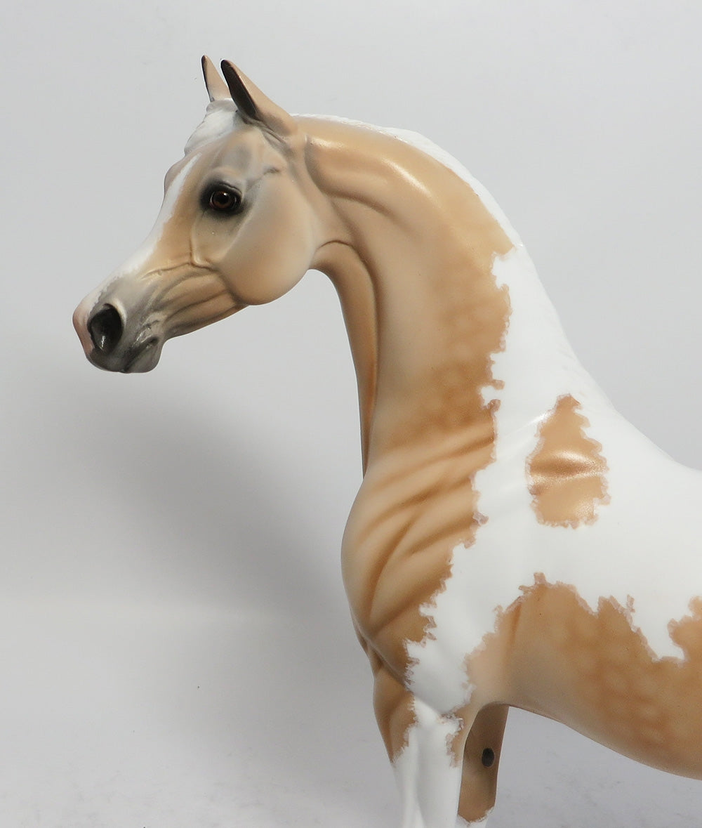 ONE THIN DIME-OOAK PALOMINO PAINT ARABIAN MODEL HORSE BY DAWN QUICK 3-9-18
