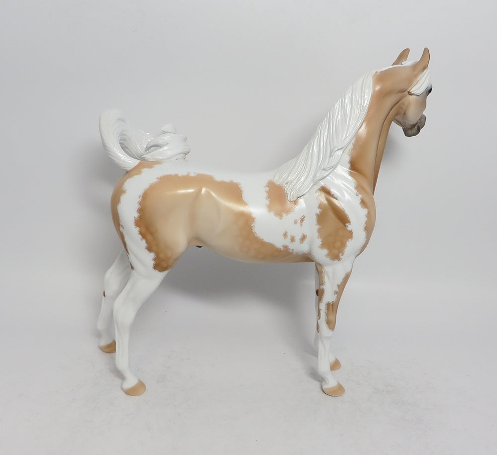 ONE THIN DIME-OOAK PALOMINO PAINT ARABIAN MODEL HORSE BY DAWN QUICK 3-9-18
