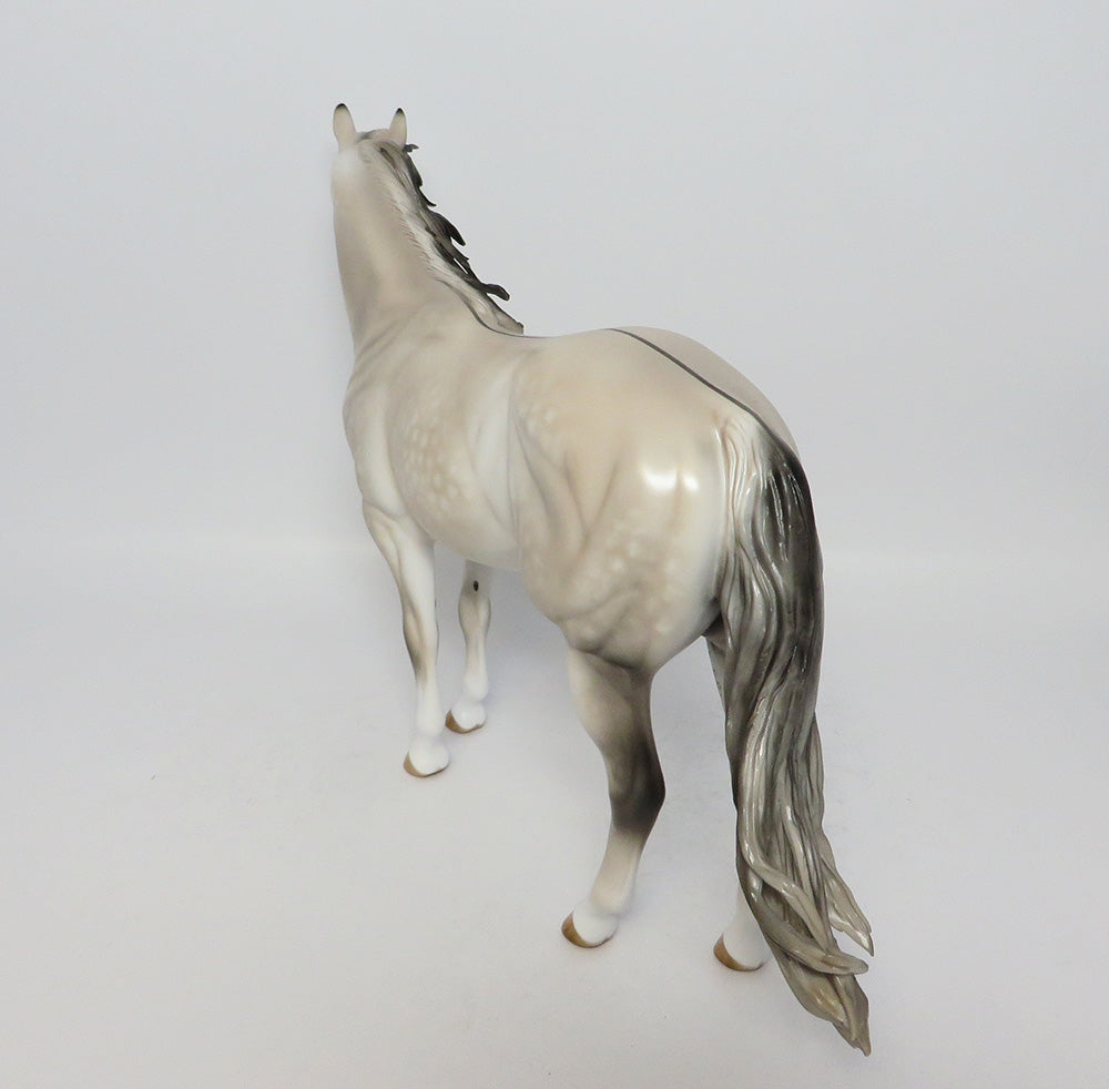 THUNDER SNOW~OOAK STAR DAPPLE GREY BUCKSKIN ISH MODEL HORSE 7/31/17