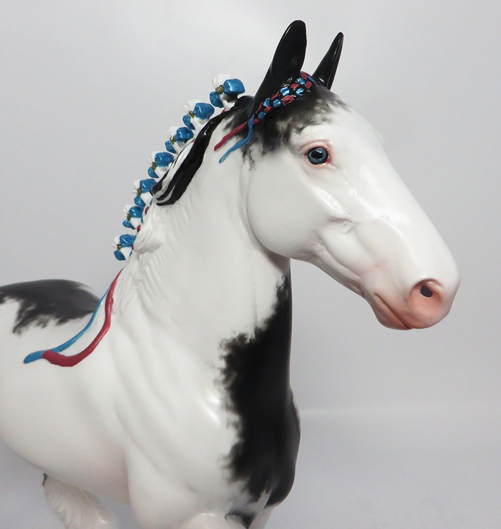 AIRMAN-OOAK SABINO TROTTING DRAFTER MODEL HORSE 8/1/17