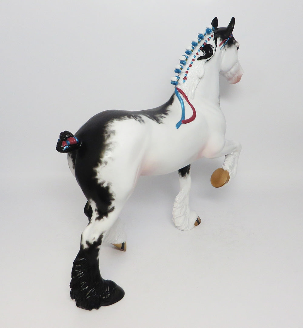 AIRMAN-OOAK SABINO TROTTING DRAFTER MODEL HORSE 8/1/17