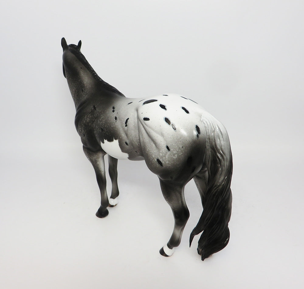 LAST CALL FOR ALCOHOL-AKA &quot;AL&quot; OOAK PAINTALOOSA ISH MODEL HORSE 8/2/17