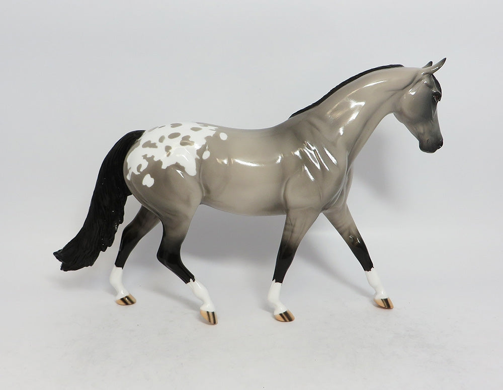 LINCOLN-LE-3 GRULLA APPALOOSA PONY MODEL HORSE MIDWEST FAIR 2018