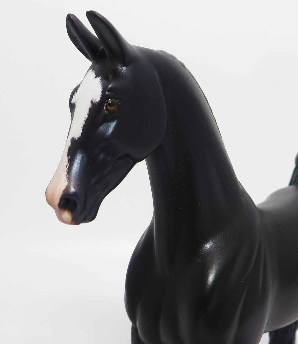 SPY RUN-OOAK BLUE BLACK ETCHED PEBBLES SADDLEBRED 12-12-17