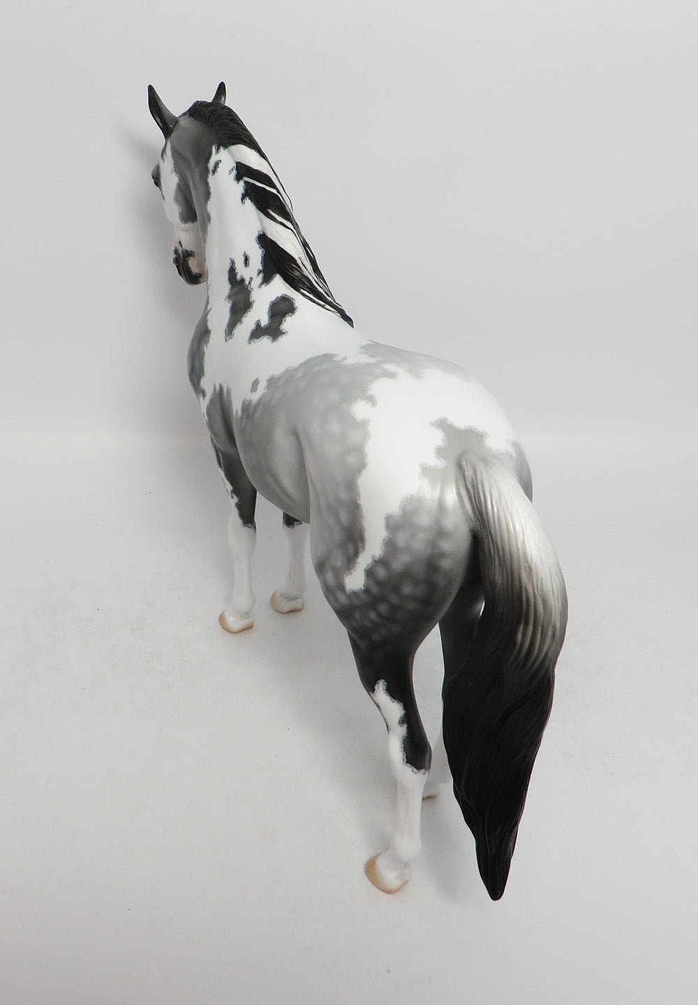 CAYENNE-OOAK MAPPED ANDALUSIAN PINTO WITH STAR DAPPLE MODEL HORSE BY DAWN QUICK 3/9/18