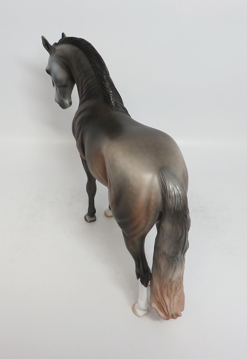STRIKE AT DAWN-OOAK MULBERRY GREY ANDALUSIAN MODEL HORSE BY DAWN QUICK 3-9-18