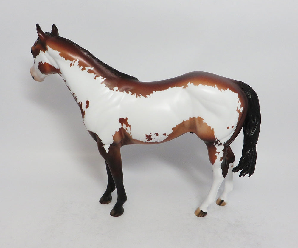 HEAR ME SIZZLE-OOAK BAY PINTO ISH MODEL HORSE BY DAWN QUICK 3/9/18