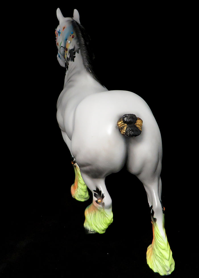 CLEOPHAS-OOAK TROTTING DRAFTER SUGAR SKULL BY DAWN QUICK 9/16