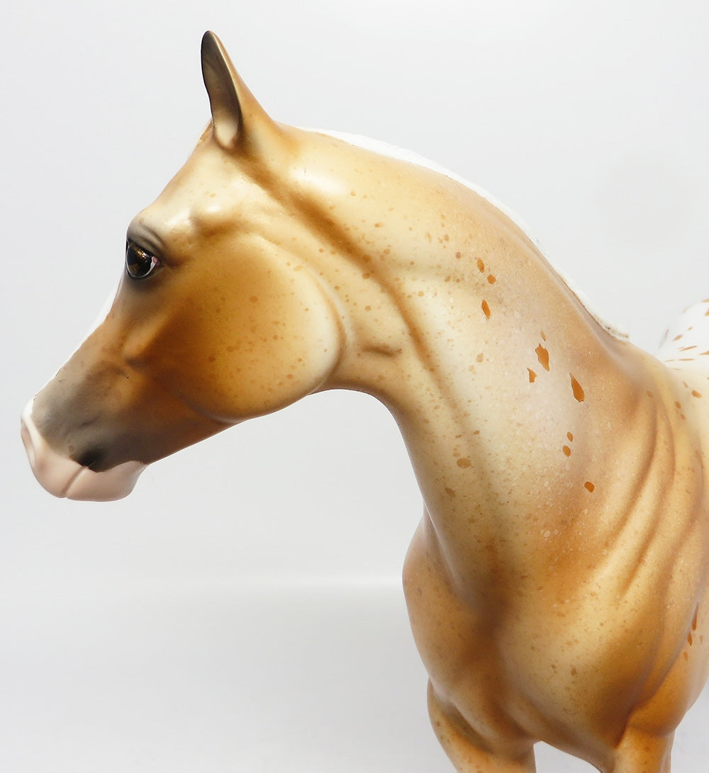 GOLDEN COWBOY-OOAK PALOMINO APPALOOSA ISH MODEL HORSE BY DAWN QUICK 8/2/17