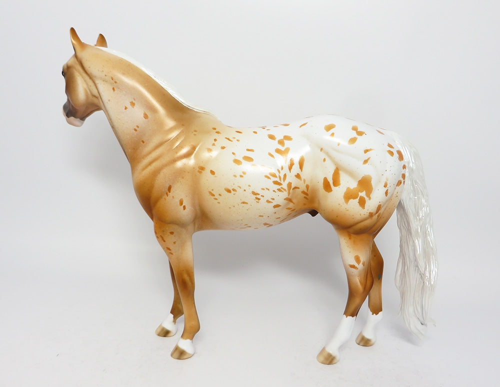 GOLDEN COWBOY-OOAK PALOMINO APPALOOSA ISH MODEL HORSE BY DAWN QUICK 8/2/17