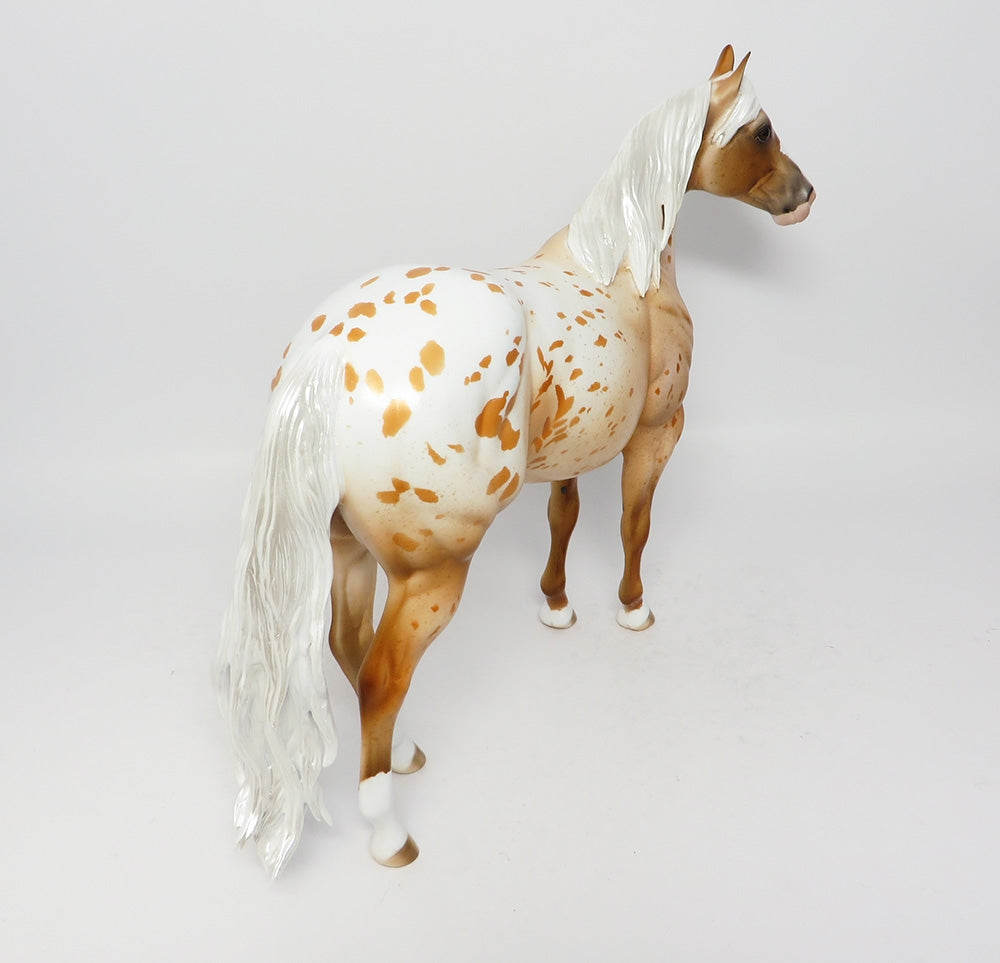 GOLDEN COWBOY-OOAK PALOMINO APPALOOSA ISH MODEL HORSE BY DAWN QUICK 8/2/17
