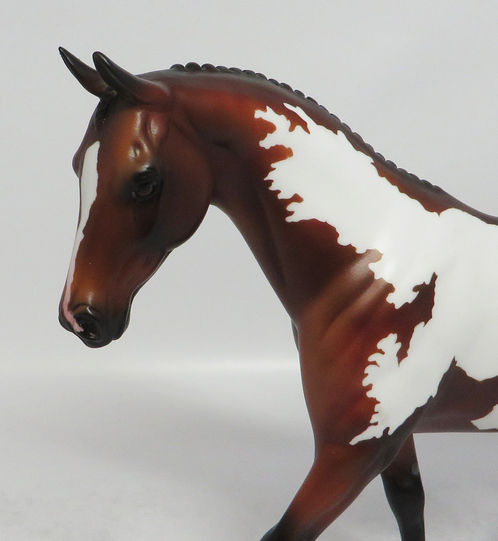 BREEZY - OOAK BAY PINTO PONY MODEL HORSE EA2018